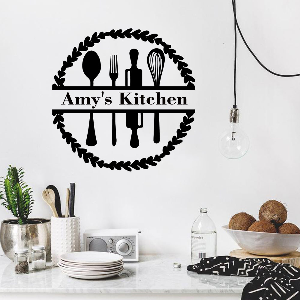 Home Decor Wall Tiles - 1 adet yaratıcı mutfak eşyaları özelleştirilebilir