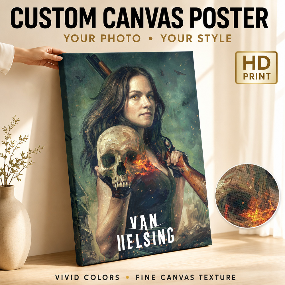Home Decor Gothic - Van Helsing Vampir Avcısı Çerçeveli Kanvas