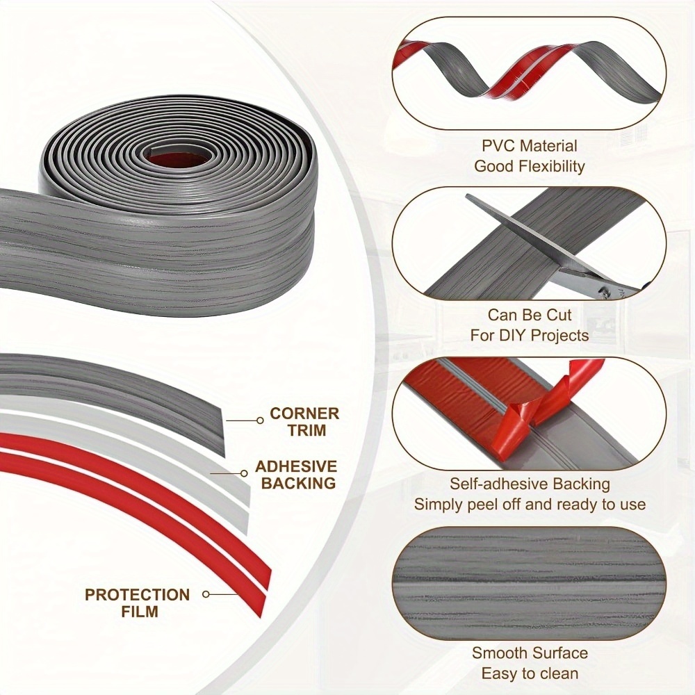 Home Decor Wall Tiles - 5 metre uzunluğunda köşe şeridi, PVC