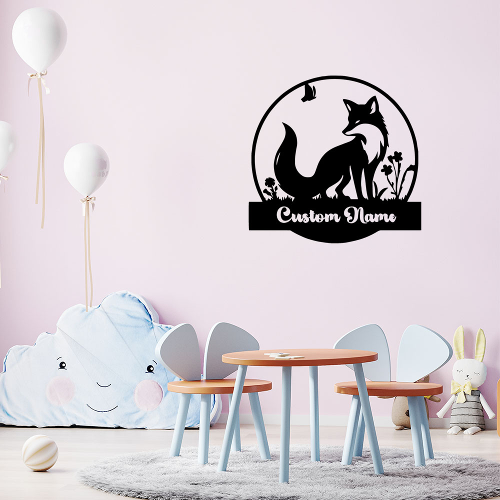 Home Decor Wall Tiles - 1 adet moda tilki özelleştirilebilir isim
