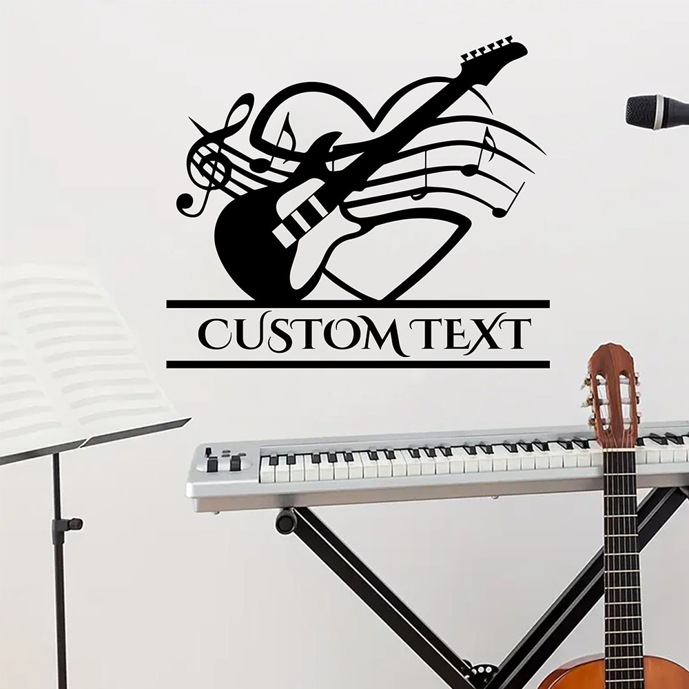 Home Decor Wall Tiles - 1 adet Diy gitar özel metin