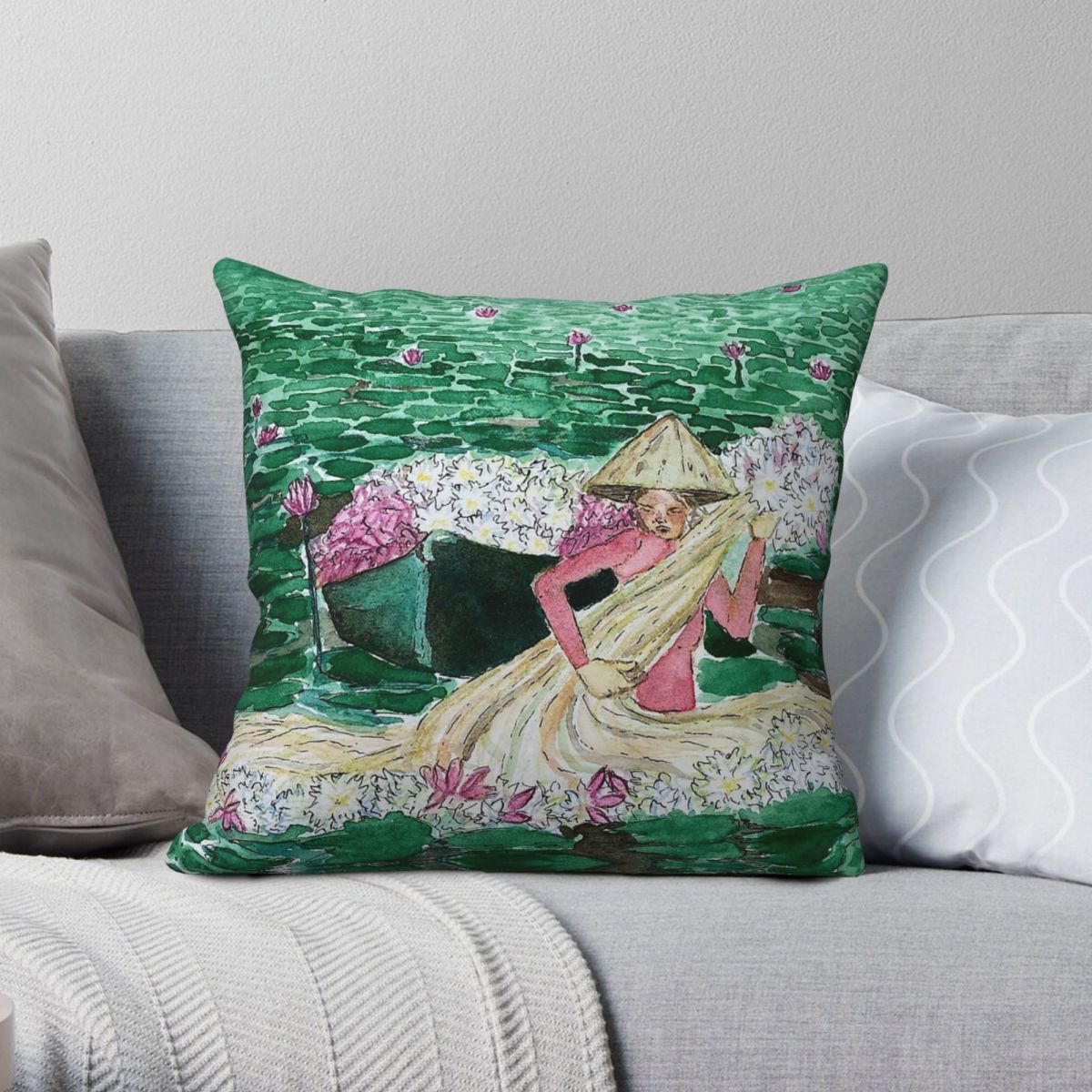 Home Decor Vietnam - Bayan Hasat Su Lillies Vietnam Kare