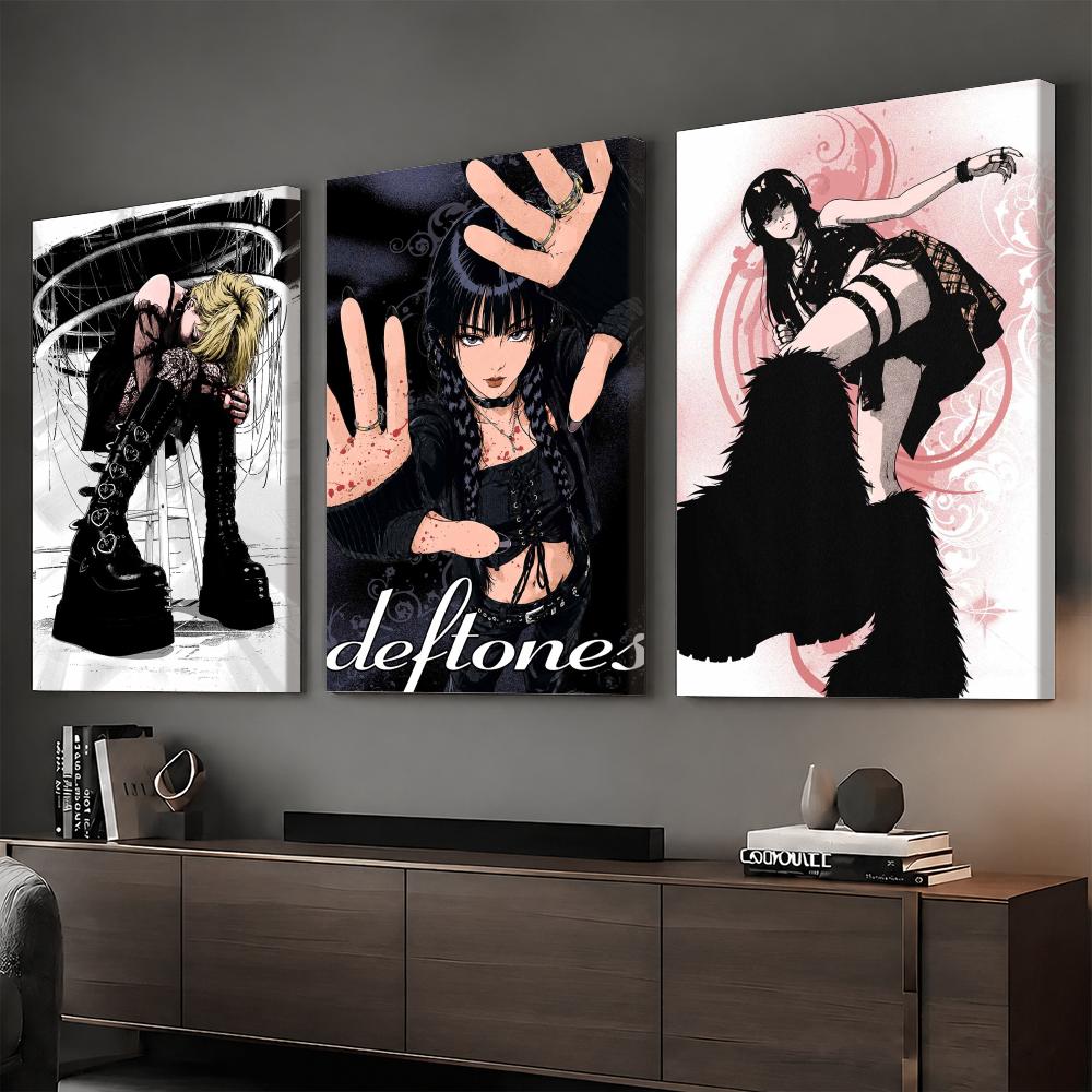 Home Decor Gothic - Y2K Gotik Anime Rock Kızı Çerçeveli