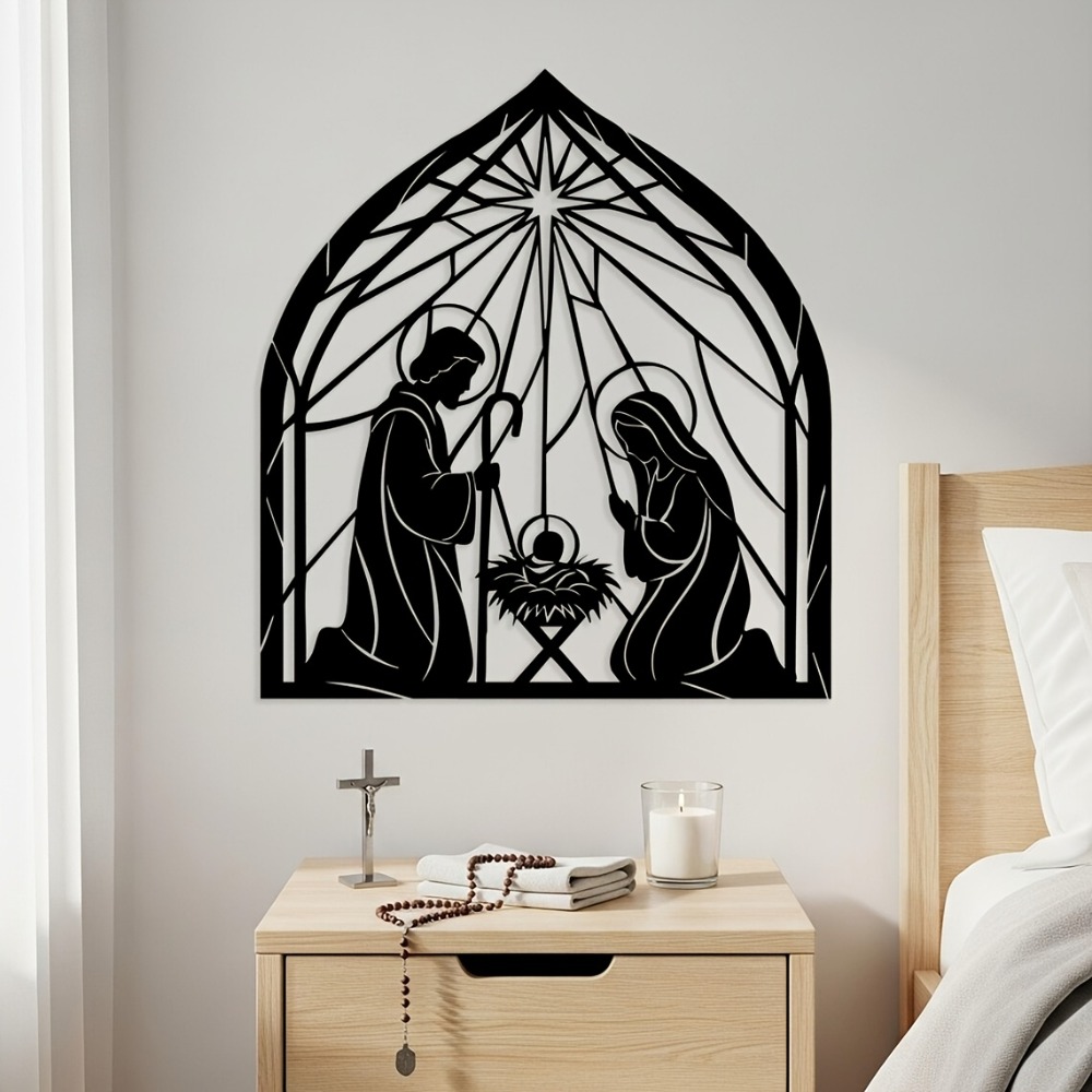 Home Decor Living Room - CIFBUY Dini İsa Doğuşu Metal Duvar