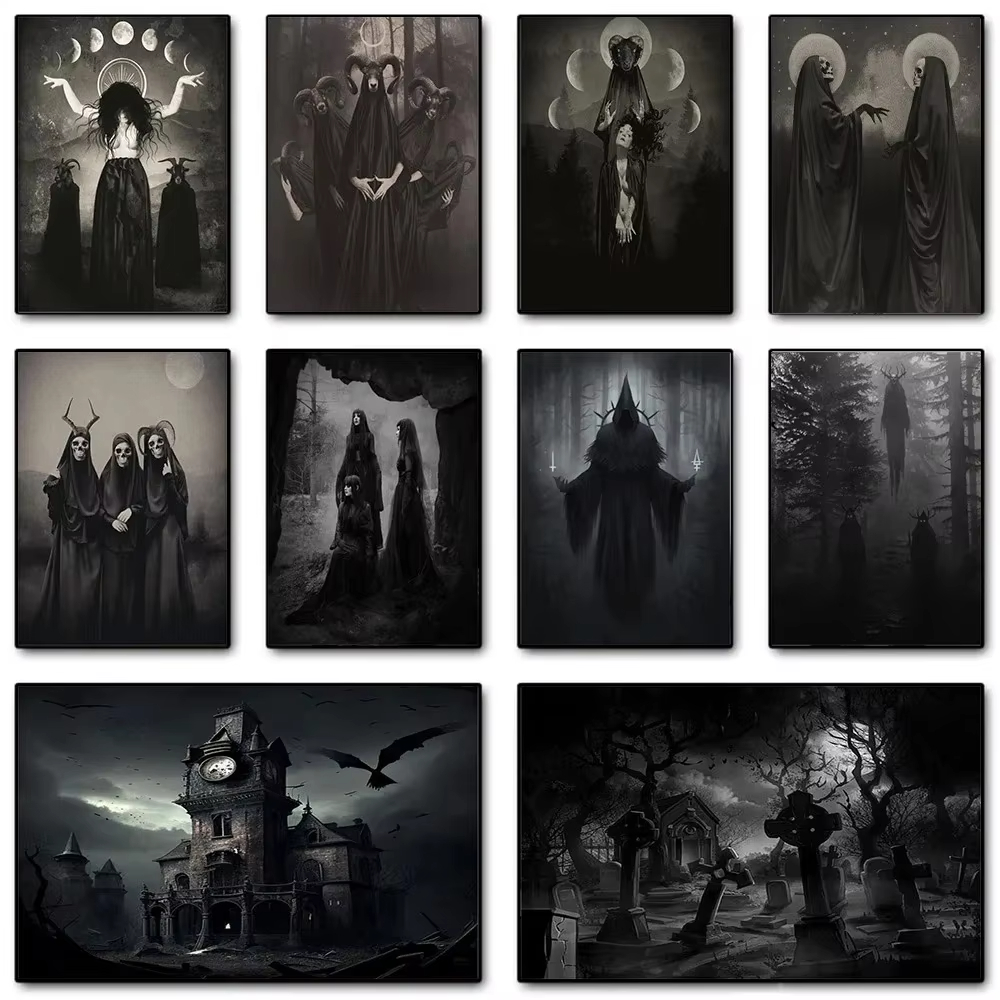 Home Decor Gothic - AA koyu akademi sanat siyah ölüm