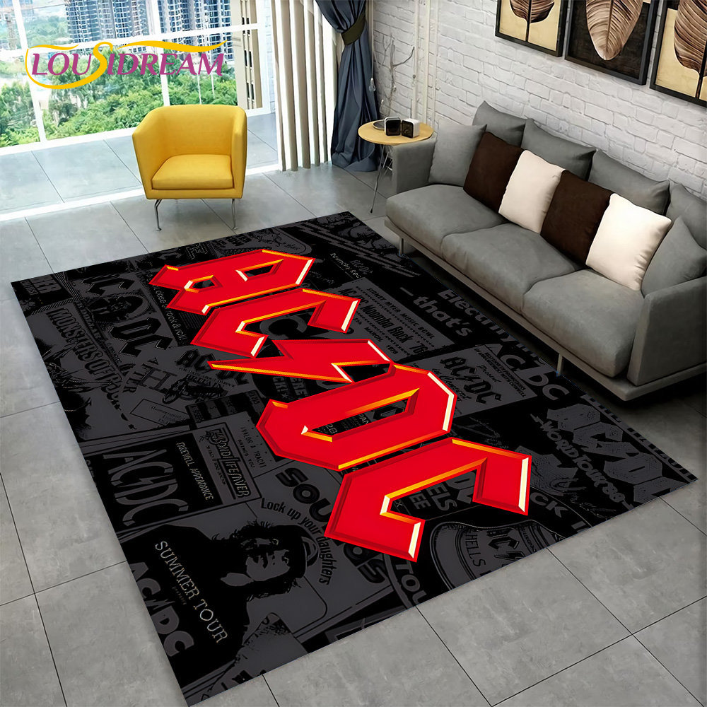 Home Decor Under 100 - AC/DC Rock Band Alan Halısı Büyük,