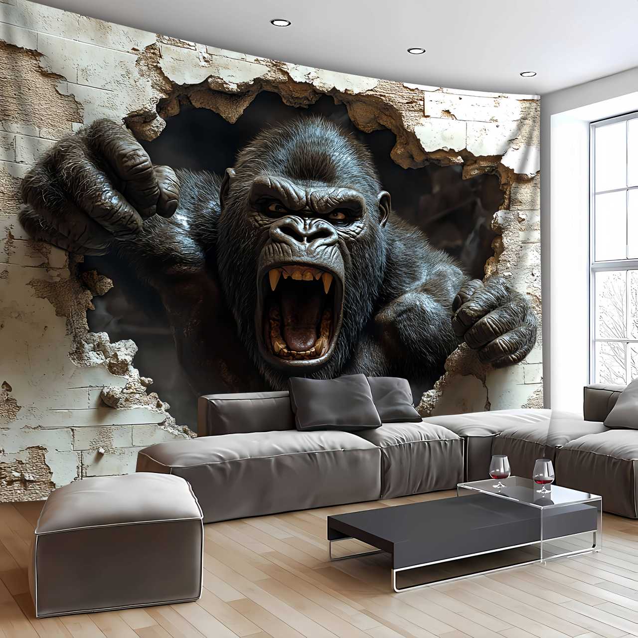 Home Decor Under 100 - 1 adet 3D Dinamik Goril Duvar