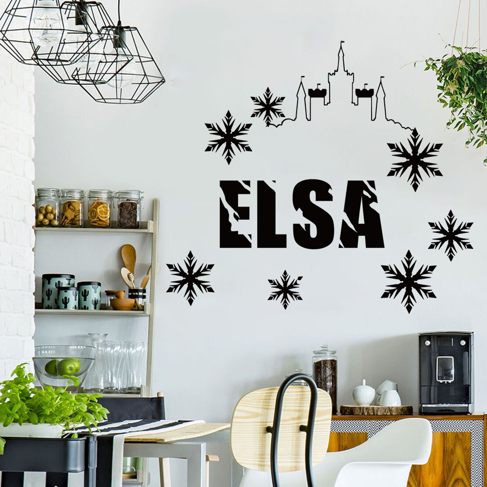 Home Decor Wall Tiles - 1 adet renkli kale kar tanesi