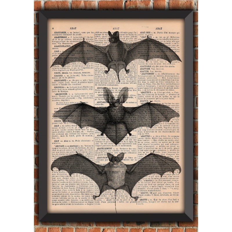 Home Decor Gothic - Yarasa İskeleti Koyu Gotik Garip Korkunç