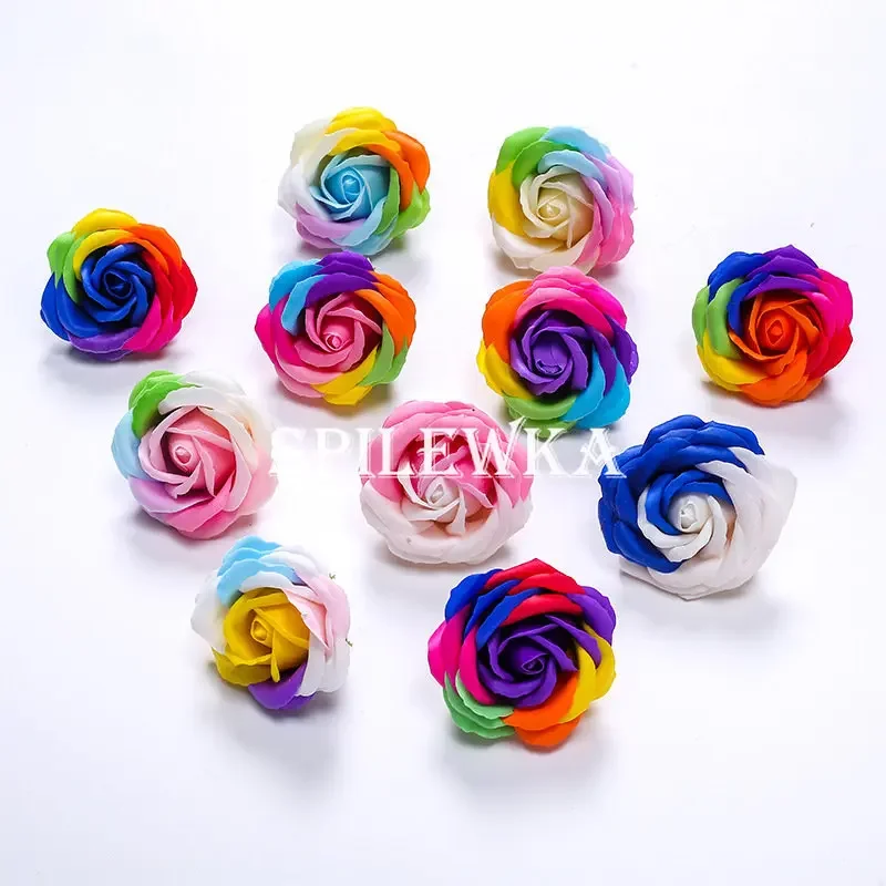 Home Decor For Birthday - Spilewka 6X7 cm Renkli Gül yapay