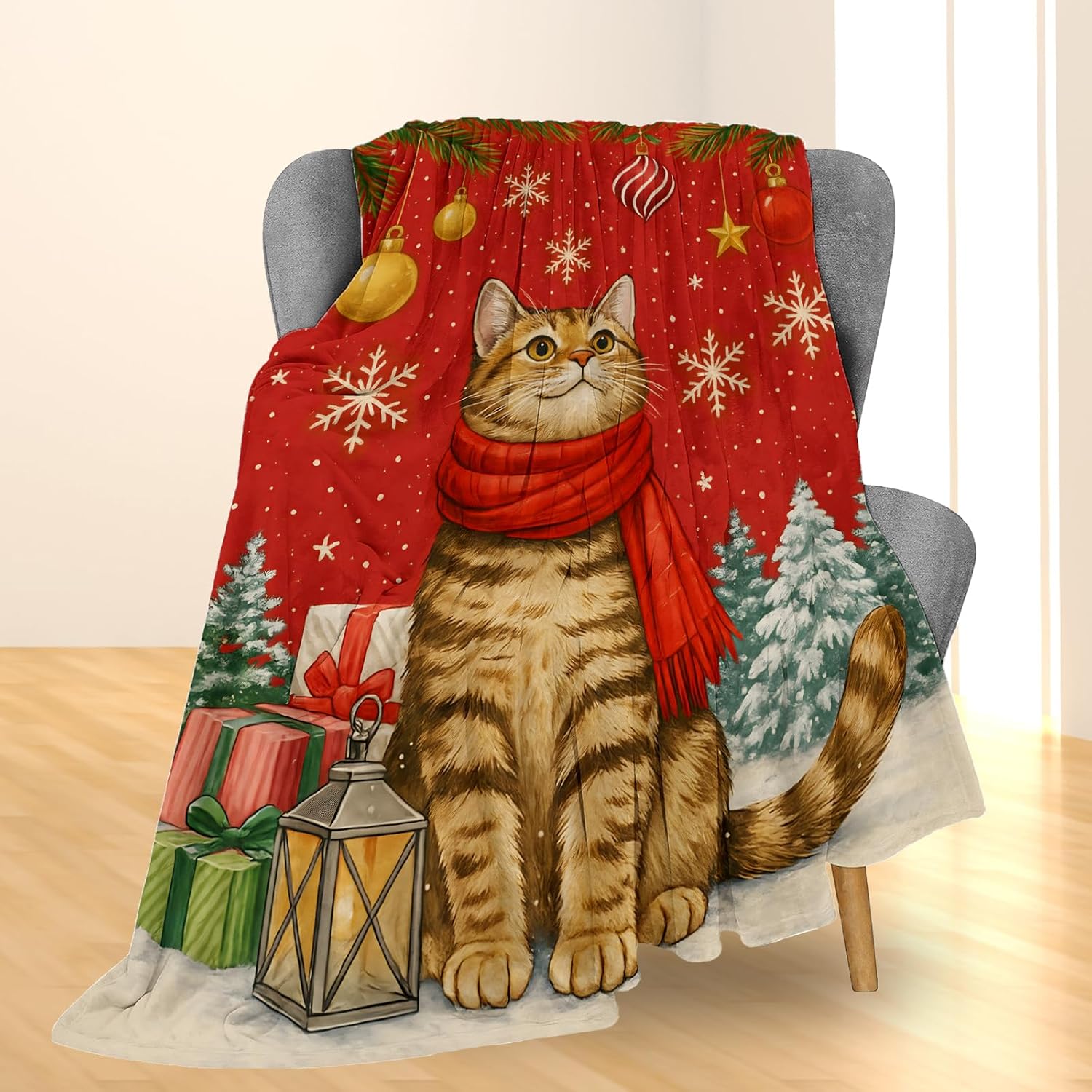 Şenlikli Kedi Noel Battaniyesi - Home Xmas Decor Ideas incelemesi ve fiyatı