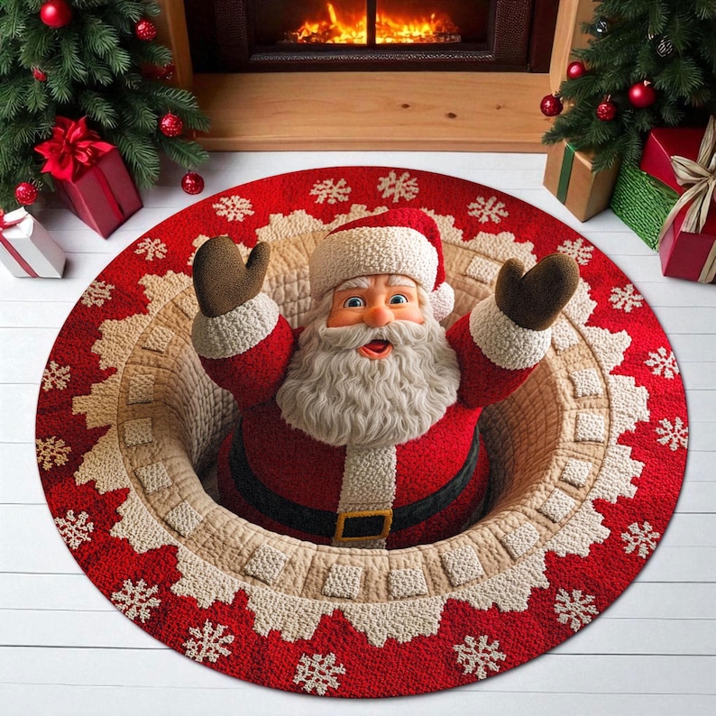 Noel Noel Baba Yuvarlak Paspas - Home Xmas Decor Ideas incelemesi ve fiyatı