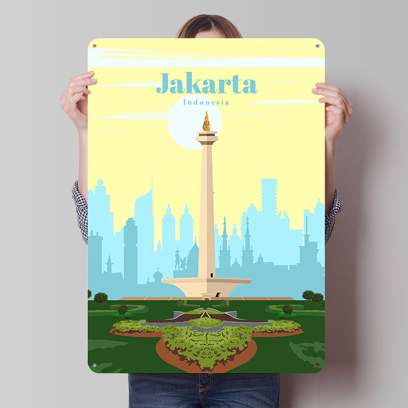 Jakarta'ya Seyahat Baskılı Pos - Home Decor Jakarta incelemesi ve fiyatı