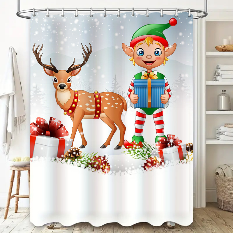 TU Noel Geyiği Duş Perdesi Şen - Home Xmas Decor Ideas incelemesi ve fiyatı