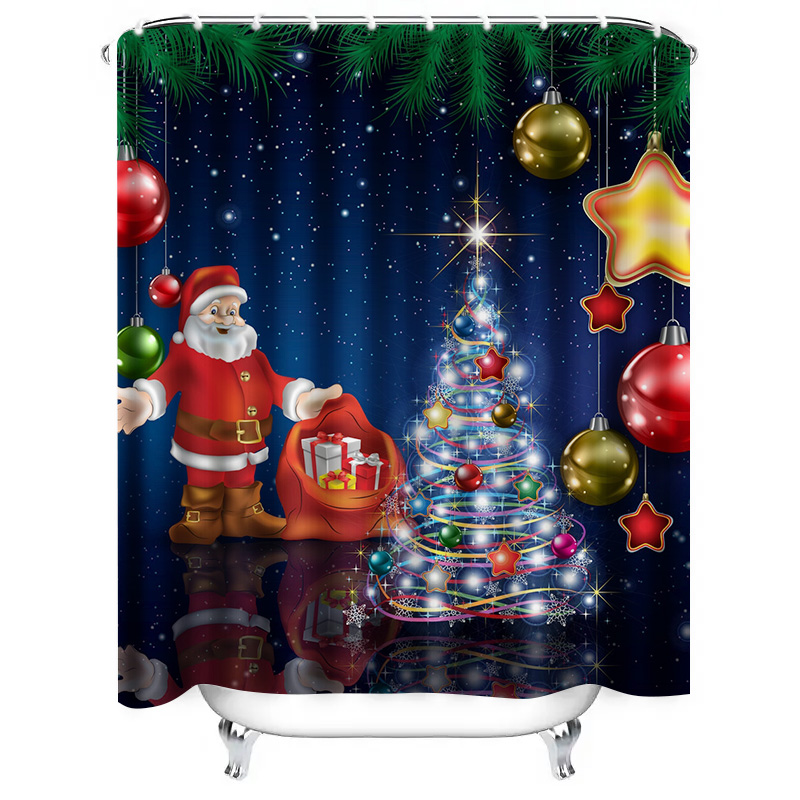 TU Noel Duş Perdesi Noel Baba  - Home Xmas Decor Ideas incelemesi ve fiyatı