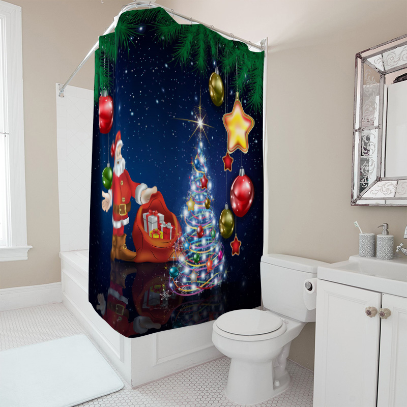 TU Noel Duş Perdesi Noel Baba  - Home Xmas Decor Ideas incelemesi ve fiyatı