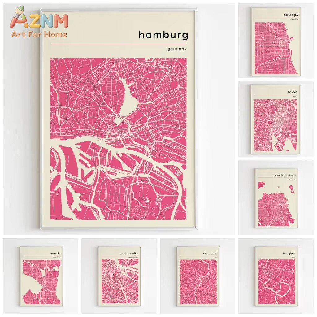 1 adet, şehir haritaları poste - Home Decor Tokyo incelemesi ve fiyatı