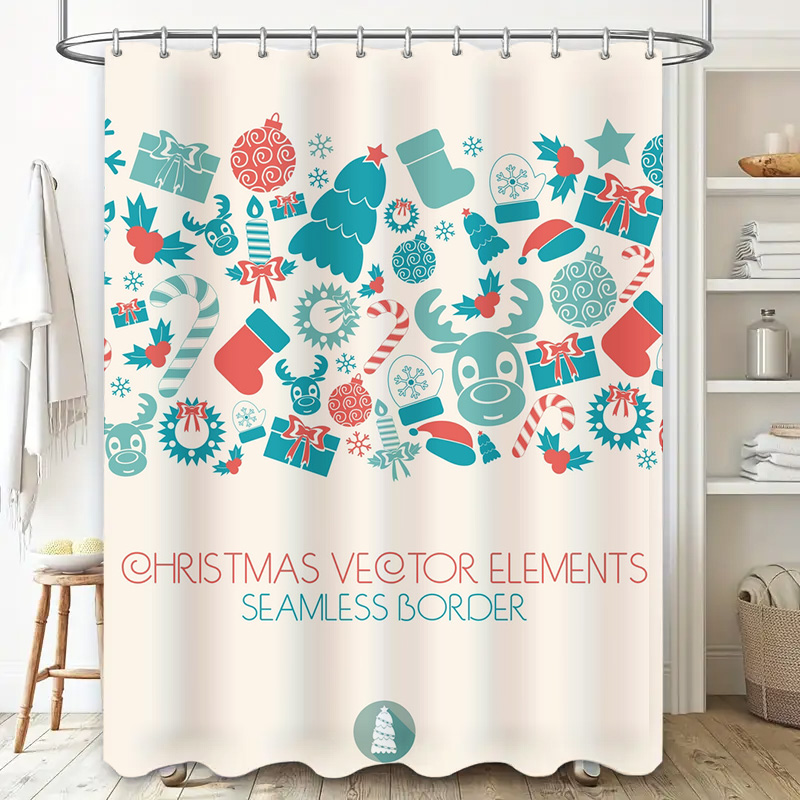 TU Noel Duş Perdesi Şenlikli T - Home Xmas Decor Ideas incelemesi ve fiyatı